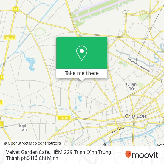 Bản đồ Velvet Garden Cafe, HẺM 229 Trịnh Đình Trọng