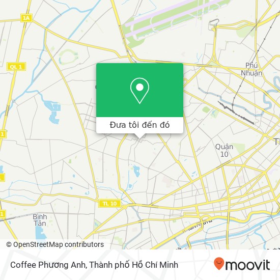 Bản đồ Coffee Phương Anh, 113 ĐƯỜNG Khuông Việt Quận Tân Phú, Thành Phố Hồ Chí Minh