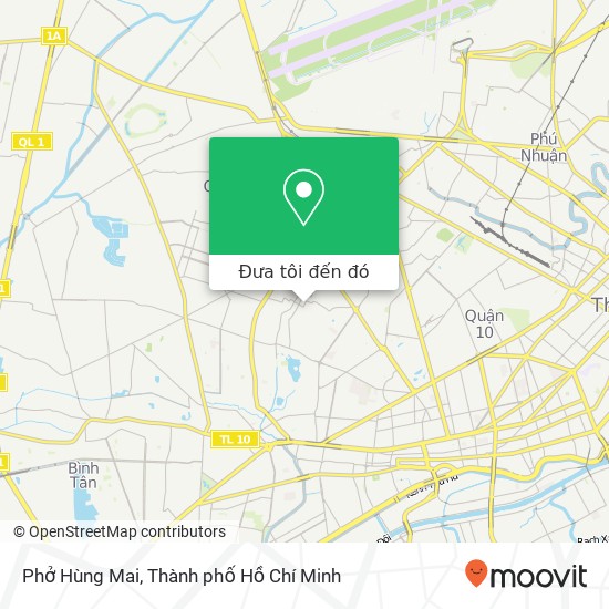 Bản đồ Phở Hùng Mai, ĐƯỜNG Trịnh Đình Trọng Quận Tân Phú, Thành Phố Hồ Chí Minh