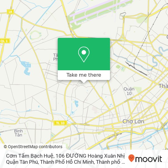 Bản đồ Cơm Tấm Bạch Huệ, 106 ĐƯỜNG Hoàng Xuân Nhị Quận Tân Phú, Thành Phố Hồ Chí Minh