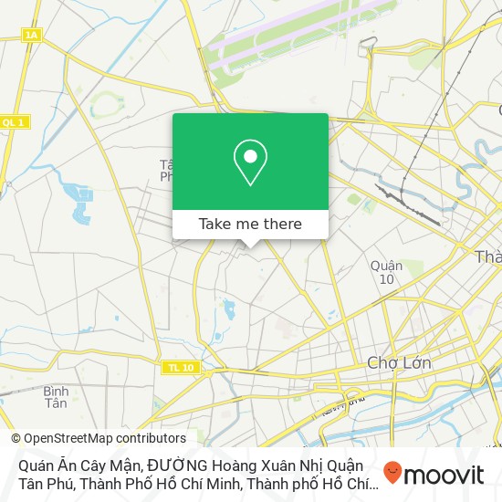 Bản đồ Quán Ăn Cây Mận, ĐƯỜNG Hoàng Xuân Nhị Quận Tân Phú, Thành Phố Hồ Chí Minh