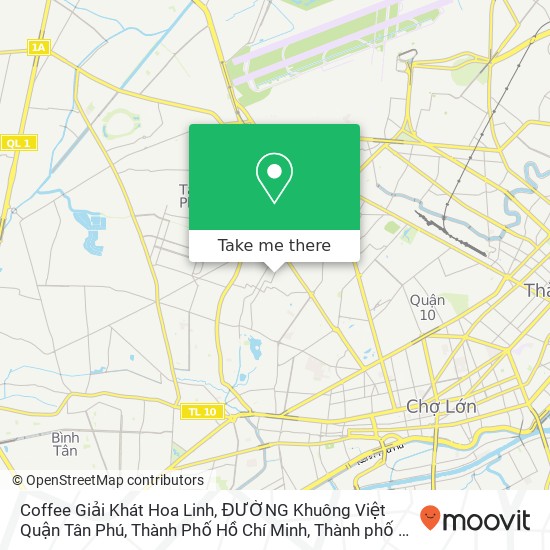Bản đồ Coffee Giải Khát Hoa Linh, ĐƯỜNG Khuông Việt Quận Tân Phú, Thành Phố Hồ Chí Minh