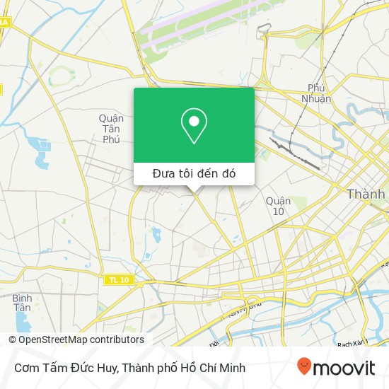 Bản đồ Cơm Tấm Đức Huy, ĐƯỜNG Âu Cơ Quận Tân Phú, Thành Phố Hồ Chí Minh