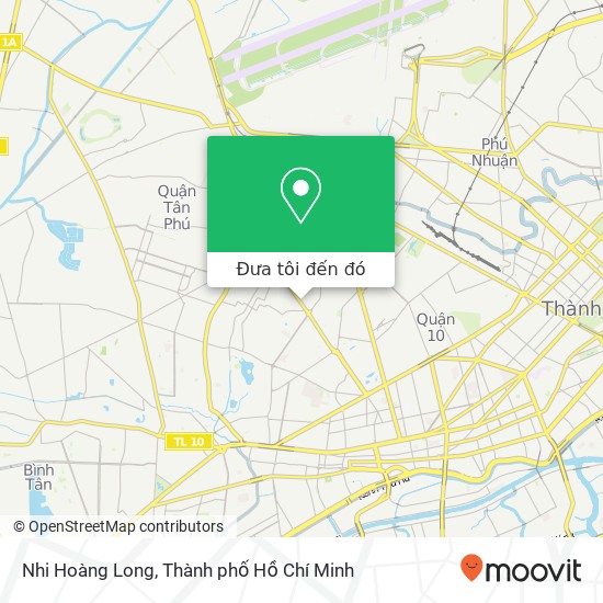 Bản đồ Nhi Hoàng Long, 322 ĐƯỜNG Âu Cơ Quận Tân Bình, Thành Phố Hồ Chí Minh