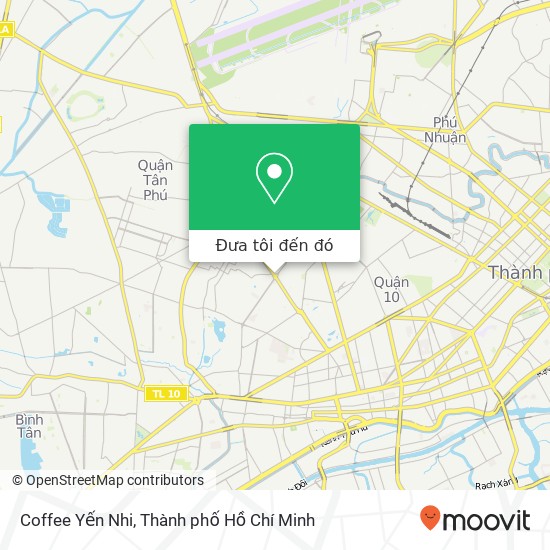 Bản đồ Coffee Yến Nhi, ĐƯỜNG Âu Cơ Quận Tân Bình, Thành Phố Hồ Chí Minh