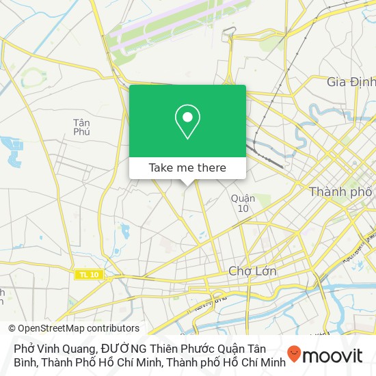 Bản đồ Phở Vinh Quang, ĐƯỜNG Thiên Phước Quận Tân Bình, Thành Phố Hồ Chí Minh