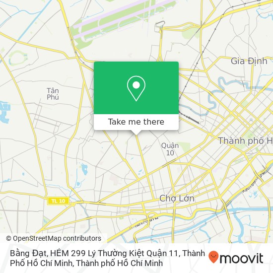 Bản đồ Bằng Đạt, HẺM 299 Lý Thường Kiệt Quận 11, Thành Phố Hồ Chí Minh