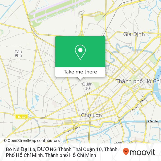 Bản đồ Bò Né Đại La, ĐƯỜNG Thành Thái Quận 10, Thành Phố Hồ Chí Minh