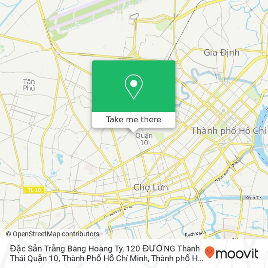 Bản đồ Đặc Sản Trảng Bàng Hoàng Ty, 120 ĐƯỜNG Thành Thái Quận 10, Thành Phố Hồ Chí Minh