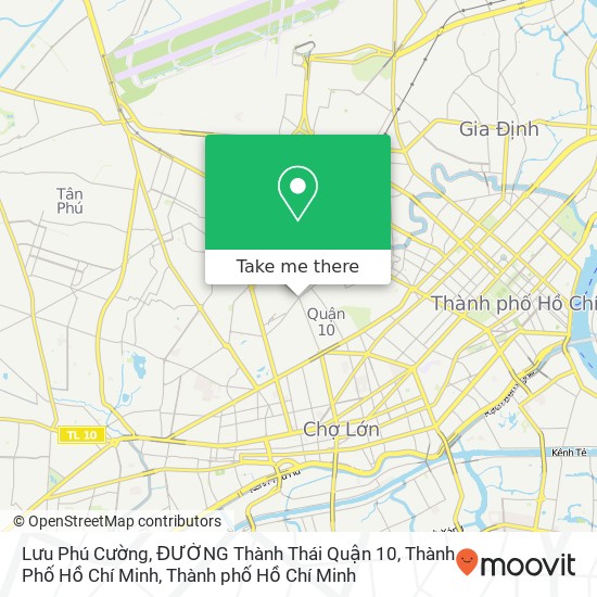 Bản đồ Lưu Phú Cường, ĐƯỜNG Thành Thái Quận 10, Thành Phố Hồ Chí Minh