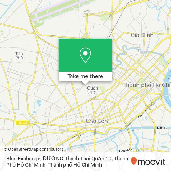 Bản đồ Blue Exchange, ĐƯỜNG Thành Thái Quận 10, Thành Phố Hồ Chí Minh
