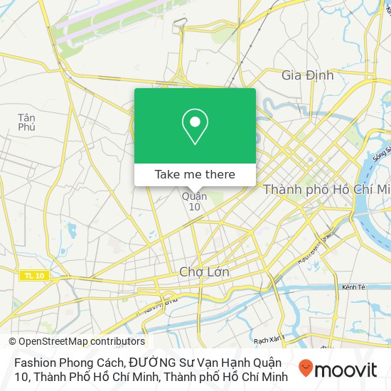 Bản đồ Fashion Phong Cách, ĐƯỜNG Sư Vạn Hạnh Quận 10, Thành Phố Hồ Chí Minh