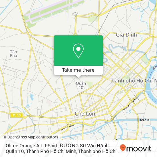 Bản đồ Olime Orange Art T-Shirt, ĐƯỜNG Sư Vạn Hạnh Quận 10, Thành Phố Hồ Chí Minh