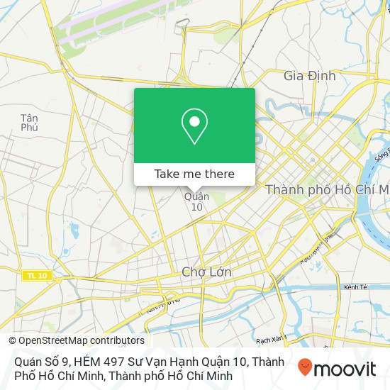 Bản đồ Quán Số 9, HẺM 497 Sư Vạn Hạnh Quận 10, Thành Phố Hồ Chí Minh