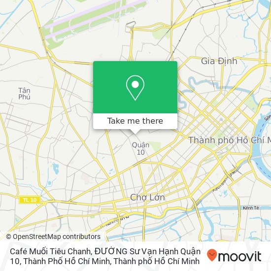 Bản đồ Café Muối Tiêu Chanh, ĐƯỜNG Sư Vạn Hạnh Quận 10, Thành Phố Hồ Chí Minh