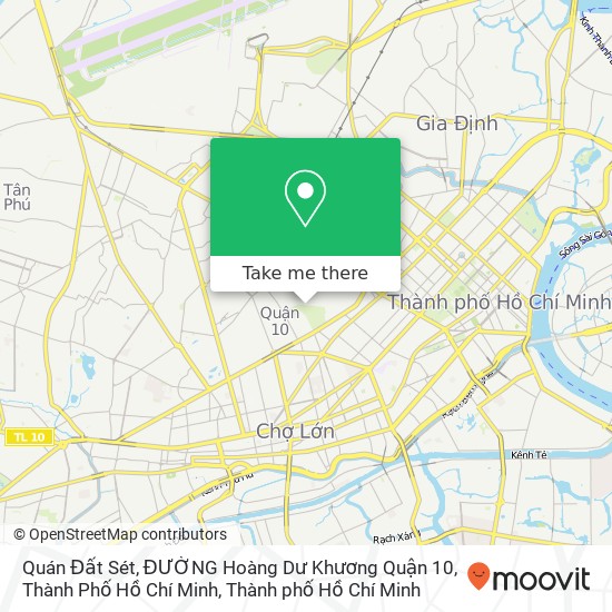 Bản đồ Quán Đất Sét, ĐƯỜNG Hoàng Dư Khương Quận 10, Thành Phố Hồ Chí Minh