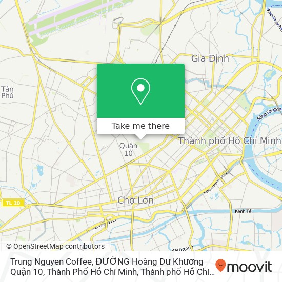 Bản đồ Trung Nguyen Coffee, ĐƯỜNG Hoàng Dư Khương Quận 10, Thành Phố Hồ Chí Minh