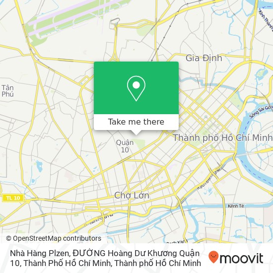 Bản đồ Nhà Hàng Plzen, ĐƯỜNG Hoàng Dư Khương Quận 10, Thành Phố Hồ Chí Minh