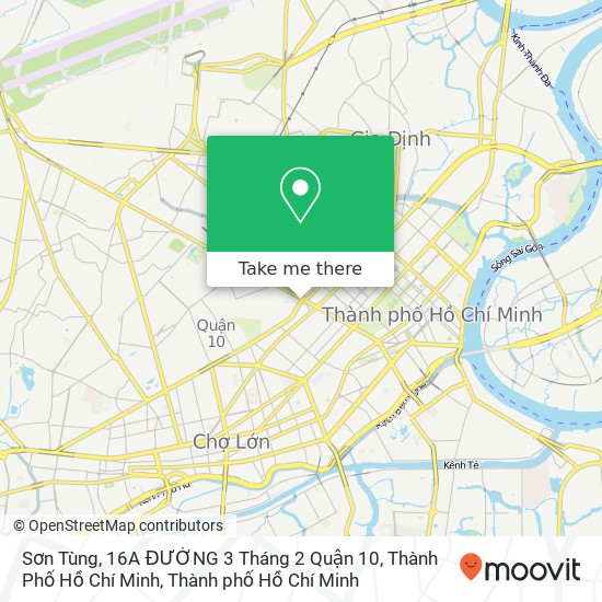 Bản đồ Sơn Tùng, 16A ĐƯỜNG 3 Tháng 2 Quận 10, Thành Phố Hồ Chí Minh