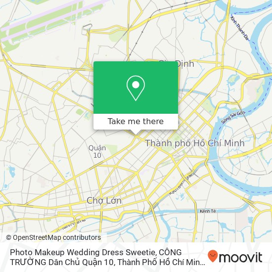 Bản đồ Photo Makeup Wedding Dress Sweetie, CÔNG TRƯỜNG Dân Chủ Quận 10, Thành Phố Hồ Chí Minh