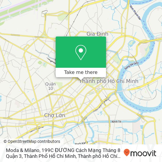 Bản đồ Moda & Milano, 199C ĐƯỜNG Cách Mạng Tháng 8 Quận 3, Thành Phố Hồ Chí Minh