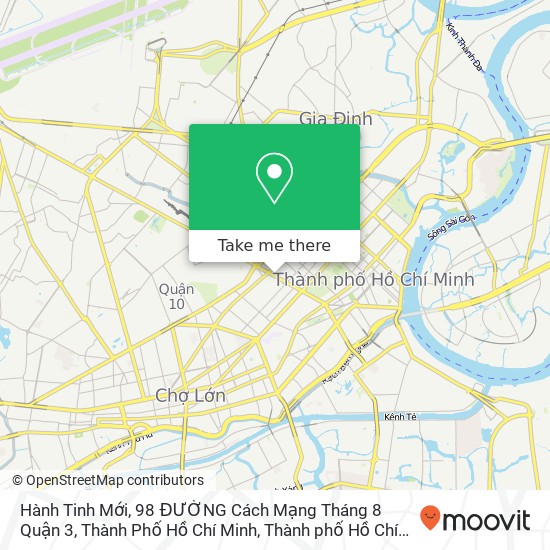 Bản đồ Hành Tinh Mới, 98 ĐƯỜNG Cách Mạng Tháng 8 Quận 3, Thành Phố Hồ Chí Minh