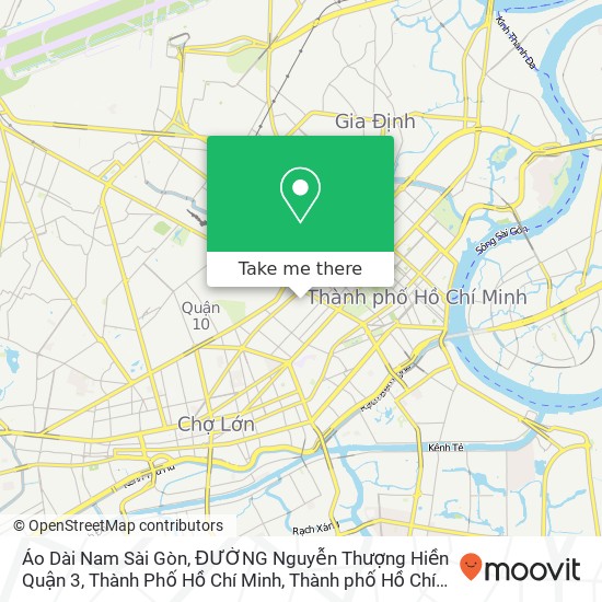 Bản đồ Áo Dài Nam Sài Gòn, ĐƯỜNG Nguyễn Thượng Hiền Quận 3, Thành Phố Hồ Chí Minh