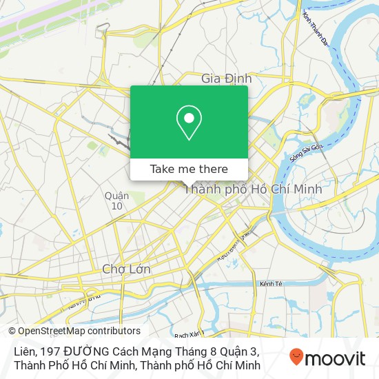 Bản đồ Liên, 197 ĐƯỜNG Cách Mạng Tháng 8 Quận 3, Thành Phố Hồ Chí Minh
