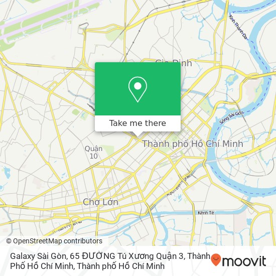 Bản đồ Galaxy Sài Gòn, 65 ĐƯỜNG Tú Xương Quận 3, Thành Phố Hồ Chí Minh