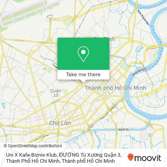Bản đồ Uni X Kafe-Biznis-Klub, ĐƯỜNG Tú Xương Quận 3, Thành Phố Hồ Chí Minh