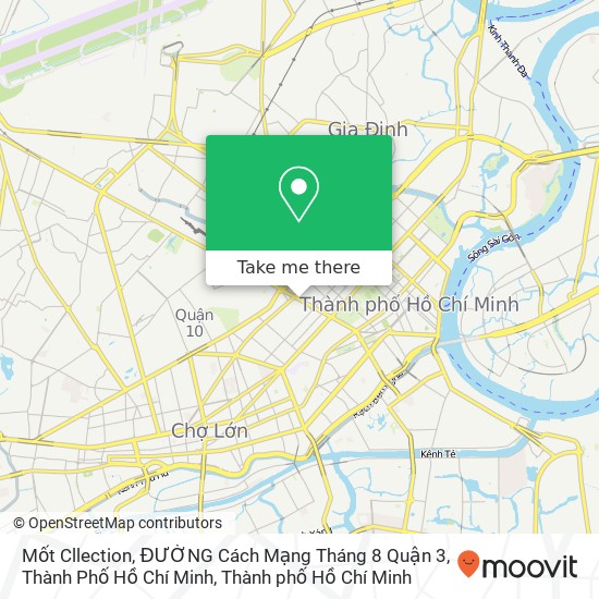 Bản đồ Mốt Cllection, ĐƯỜNG Cách Mạng Tháng 8 Quận 3, Thành Phố Hồ Chí Minh