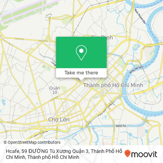 Bản đồ Hcafe, 59 ĐƯỜNG Tú Xương Quận 3, Thành Phố Hồ Chí Minh
