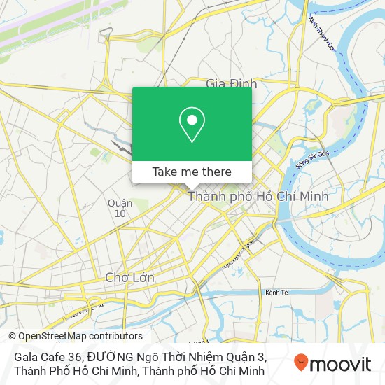 Bản đồ Gala Cafe 36, ĐƯỜNG Ngô Thời Nhiệm Quận 3, Thành Phố Hồ Chí Minh