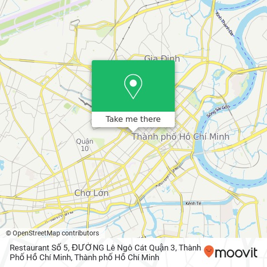 Bản đồ Restaurant Số 5, ĐƯỜNG Lê Ngô Cát Quận 3, Thành Phố Hồ Chí Minh