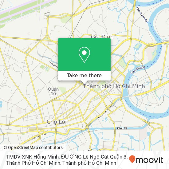 Bản đồ TMDV XNK Hồng Minh, ĐƯỜNG Lê Ngô Cát Quận 3, Thành Phố Hồ Chí Minh