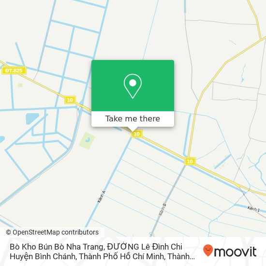 Bản đồ Bò Kho Bún Bò Nha Trang, ĐƯỜNG Lê Đình Chi Huyện Bình Chánh, Thành Phố Hồ Chí Minh