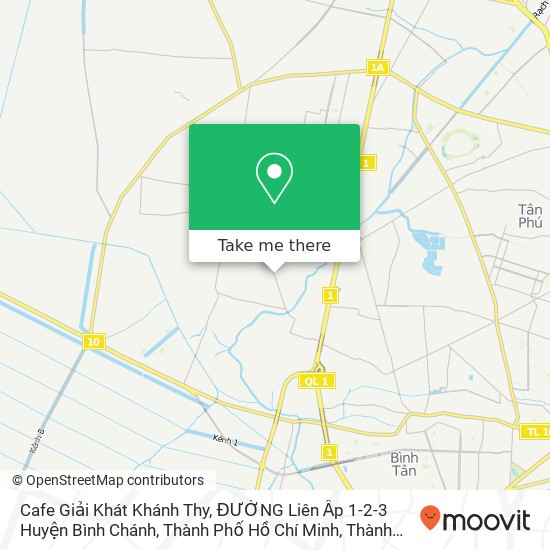 Bản đồ Cafe Giải Khát Khánh Thy, ĐƯỜNG Liên Ấp 1-2-3 Huyện Bình Chánh, Thành Phố Hồ Chí Minh