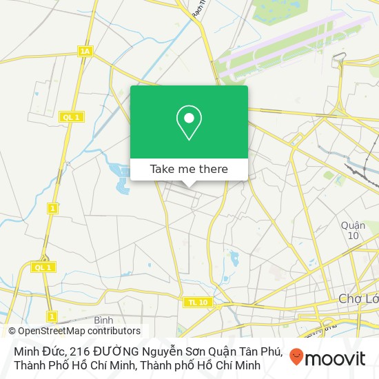 Bản đồ Minh Đức, 216 ĐƯỜNG Nguyễn Sơn Quận Tân Phú, Thành Phố Hồ Chí Minh