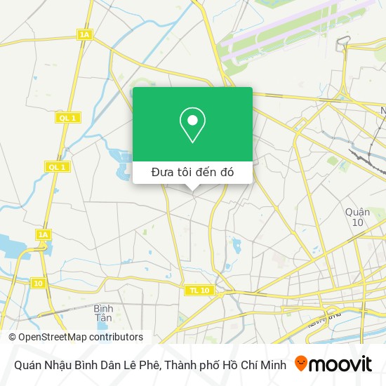 Bản đồ Quán Nhậu Bình Dân Lê Phê