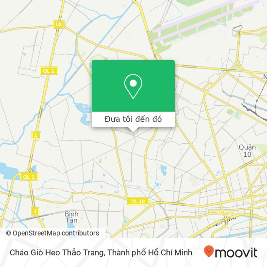 Bản đồ Cháo Giò Heo Thảo Trang, ĐƯỜNG Lê Khôi Quận Tân Phú, Thành Phố Hồ Chí Minh