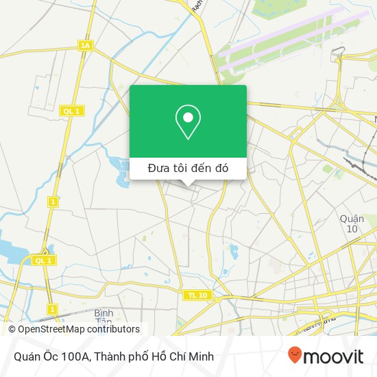 Bản đồ Quán Ốc 100A, ĐƯỜNG Hiền Vương Quận Tân Phú, Thành Phố Hồ Chí Minh