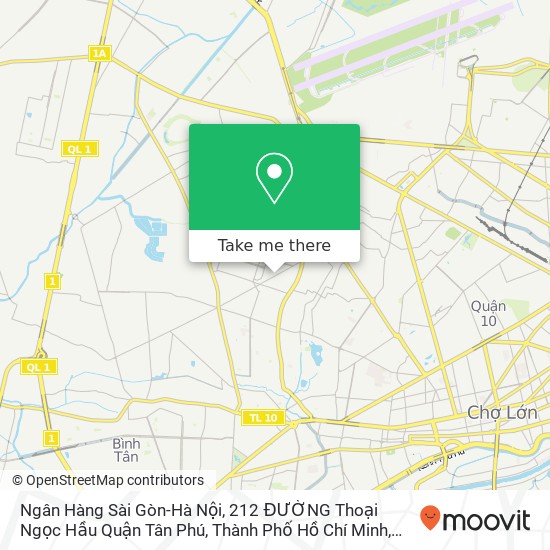 Bản đồ Ngân Hàng Sài Gòn-Hà Nội, 212 ĐƯỜNG Thoại Ngọc Hầu Quận Tân Phú, Thành Phố Hồ Chí Minh