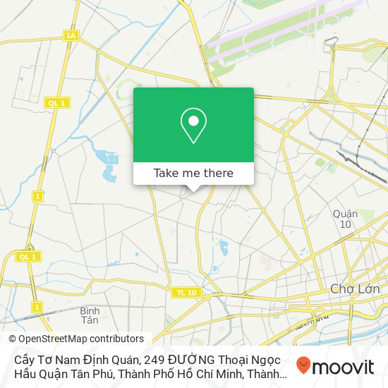Bản đồ Cầy Tơ Nam Định Quán, 249 ĐƯỜNG Thoại Ngọc Hầu Quận Tân Phú, Thành Phố Hồ Chí Minh