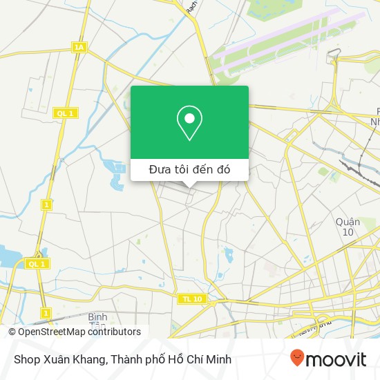 Bản đồ Shop Xuân Khang, ĐƯỜNG Lê Khôi Quận Tân Phú, Thành Phố Hồ Chí Minh