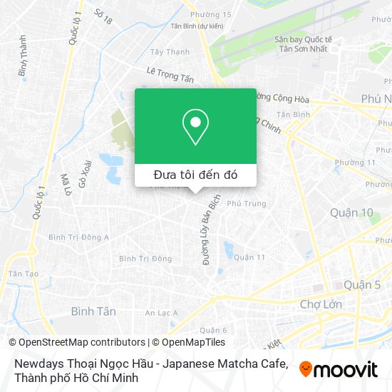 Bản đồ Newdays Thoại Ngọc Hầu - Japanese Matcha Cafe