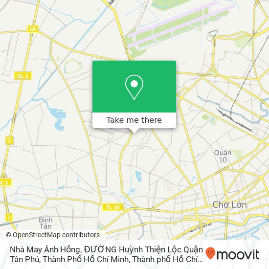 Bản đồ Nhà May Ánh Hồng, ĐƯỜNG Huỳnh Thiện Lộc Quận Tân Phú, Thành Phố Hồ Chí Minh
