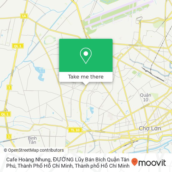Bản đồ Cafe Hoàng Nhung, ĐƯỜNG Lũy Bán Bích Quận Tân Phú, Thành Phố Hồ Chí Minh