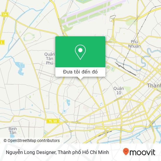 Bản đồ Nguyễn Long Designer, 434 ĐƯỜNG Âu Cơ Quận Tân Bình, Thành Phố Hồ Chí Minh