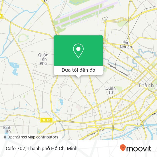 Bản đồ Cafe 707, 42 ĐƯỜNG Trần Văn Quang Quận Tân Bình, Thành Phố Hồ Chí Minh