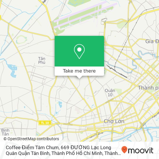 Bản đồ Coffee Điểm Tâm Chum, 669 ĐƯỜNG Lạc Long Quân Quận Tân Bình, Thành Phố Hồ Chí Minh